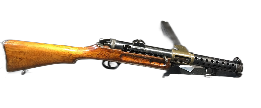 Pistolet samopowtarzalny wytworzony na bazie PM Lanchester MK1