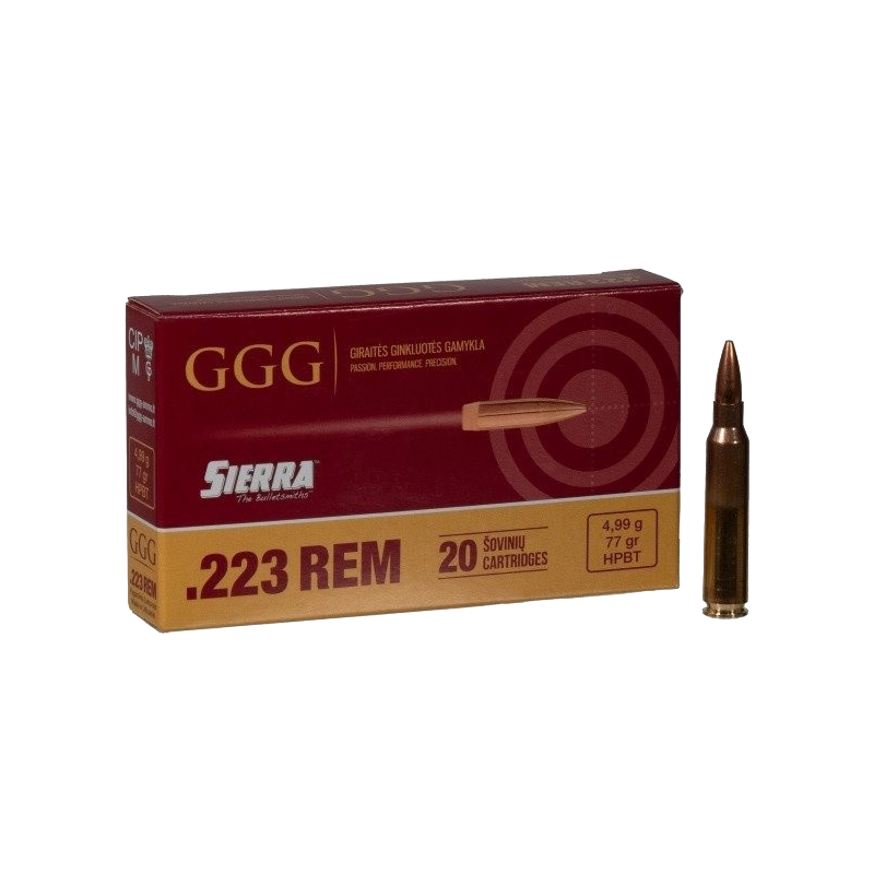 Amunicja 223 Rem GGG HPBT 4,99g/77grs Sierra