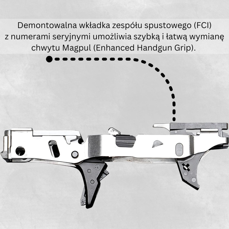Pistolet samopowtarzalny Ruger RXM 4,5" - OR - TB - Grey mod. 19412 - kal. 9x19
