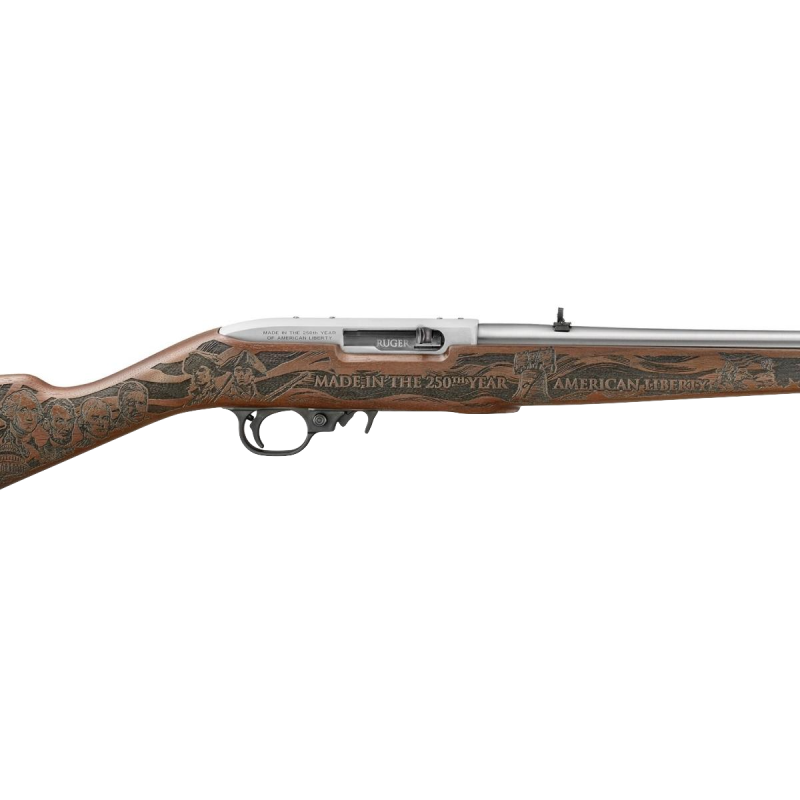 Karabinek samopowtarzalny Ruger 10/22 Stainless Steel mod. 32038  - kal. 22LR  - Drewno – Wersja Limitowana Z Okazji 250 Lecia U