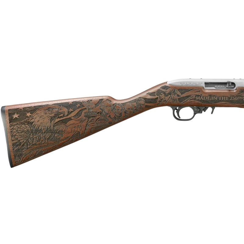 Karabinek samopowtarzalny Ruger 10/22 Stainless Steel mod. 32038  - kal. 22LR  - Drewno – Wersja Limitowana Z Okazji 250 Lecia U
