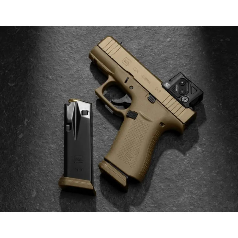 Pistolet samopowtarzalny Glock 43X Coyote MOS Combo Aimpoint COA - kal. 9x19